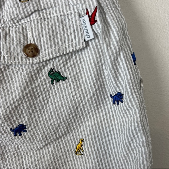Chubbies Seersucker Shorts Embroidered Dinosaur Print - Picture 4 of 5